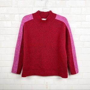 Heartloom Astrid Striped Knit Sweater in Wine Size XS